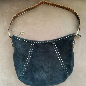 - Betsey Johnson Vintage Suede Hobo Shoulder Bag